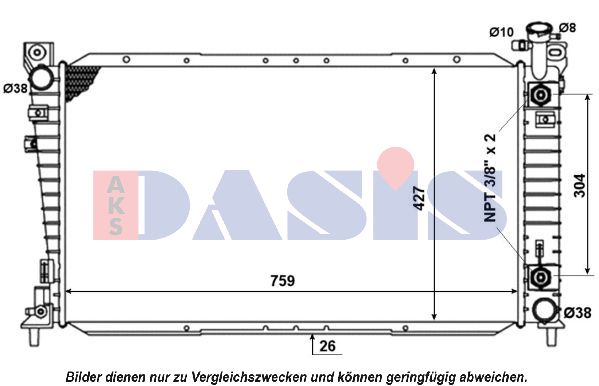 AKS DASIS Radiaator,mootorijahutus 520440N